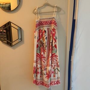 Cupshe Red and White Floral Maxi Dress
